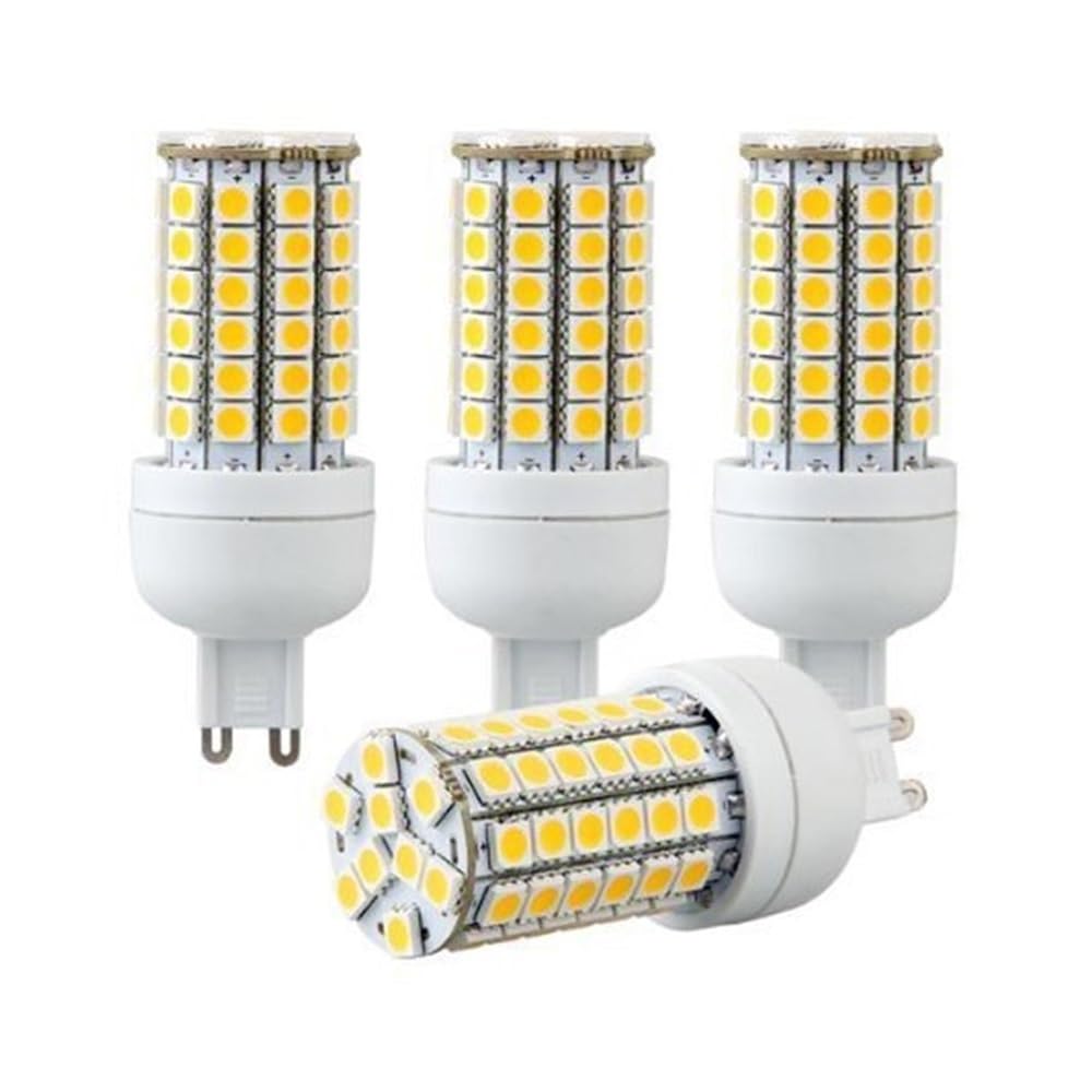 HHF Illuminazione domestica, Confezione da 6, Lampada a mais LED AC220-240V 7W G9 69-5050SMD Lampadario a candela bianco caldo/freddo(Warm White)