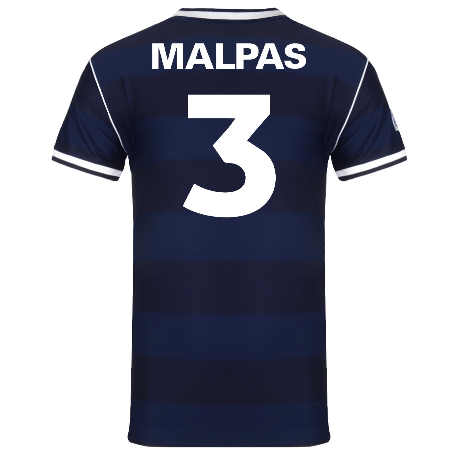 Scottish Fa Men's Navy Blue Malpas Scotland Malpas 3 1986 Retro Shirt Navy Blue Xl