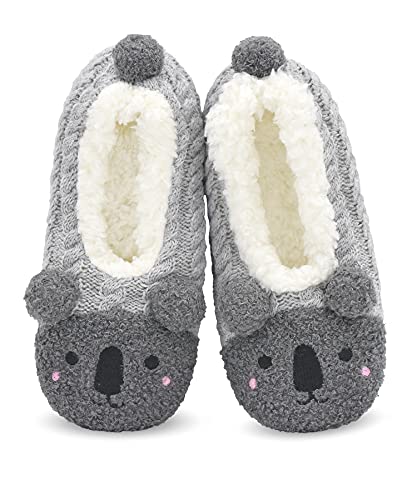 Image of DICUIRD Womens Animal Slipper Socks Non Slip Gripper House Slippers