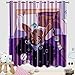 kodhyvj African American Black Girl Window Curtain, Black Girl Purple Blackout Curtains for Bedroom Girls Darkening Rod Pocket Curtain for Kids Girls Bedroom Living Room, 82 in x 84 in