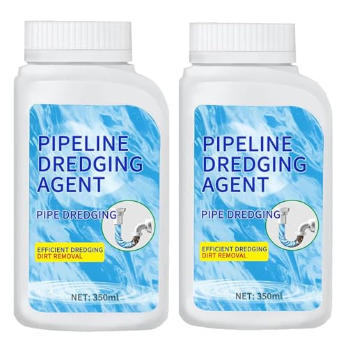 Pipeline Dredging Agent, Powerful Pipe Dredging Agent Powder, Drain Clog Remover, Toilet Cleaner, Sink and Drain Pipe Unclogging for Kitchen Toilet (2)