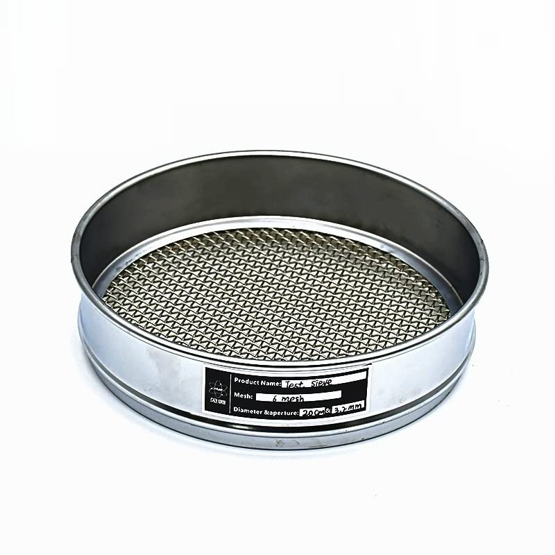 Tamis de laboratoire Sampling Inspection Pharmacopeia Standard Test Sieve 304 Susciter Filtre maillage chroming cadre R20CM ouverture 2-5 mm (Capacity : 6 mesh 3.2mm)