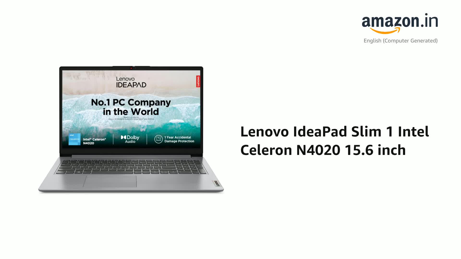 Lenovo IdeaPad Slim 1 Intel® Celeron® N4020 15.6 inch (39.6cm) Thin & Light  Laptop (8GB RAM/512GB SSD/Windows 11 Home/Office Home & Student 2024/1Yr  ADP Free/Cloud Grey/1.54Kg), 82V700L2IN : Amazon.in: Electronics