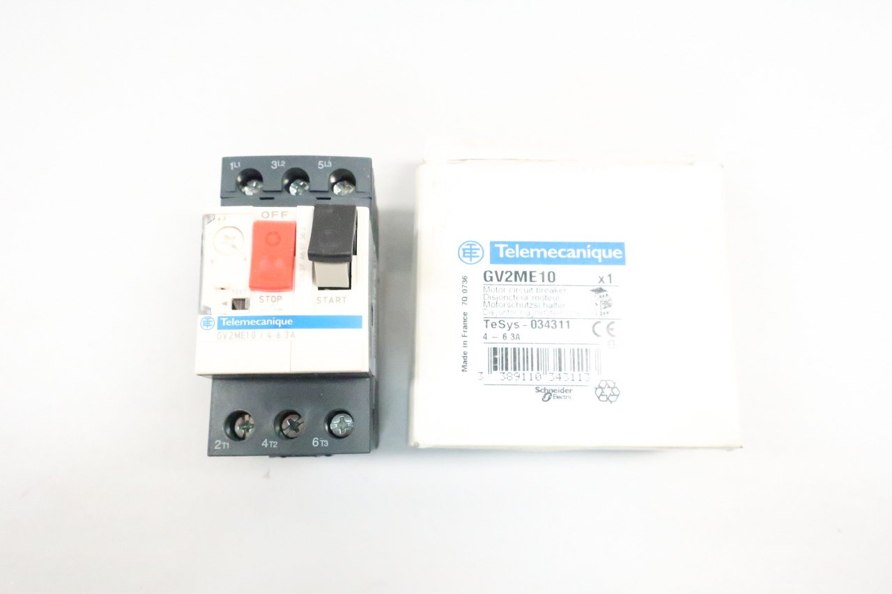 TELEMECANIQUE GV2ME10 Manual Motor Starter 4-6.3A 5HP D623435