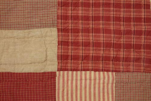 Vhcbrandsroryschoolhouseredpatchworkchambraycottonfarmhousebeddingprewashedluxurykingquiltking120x105 Urban Country Home Decor Vhc brands rory schoolhouse red patchwork chambray cotton farmhouse bedding pre washed luxury king quilt king 120×105 urban country home decor
