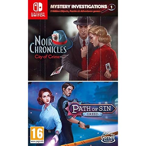 Mystery Investigations 1: Noir Chronicles: City of Crime + Path Of Sin: Greed (Nintendo Switch) Cover