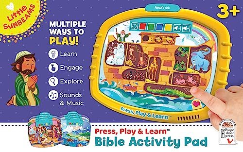 Image of Bible Activity Pad for Kids Ages 4-8 - Read, Press & Learn with Removable Cards and Music