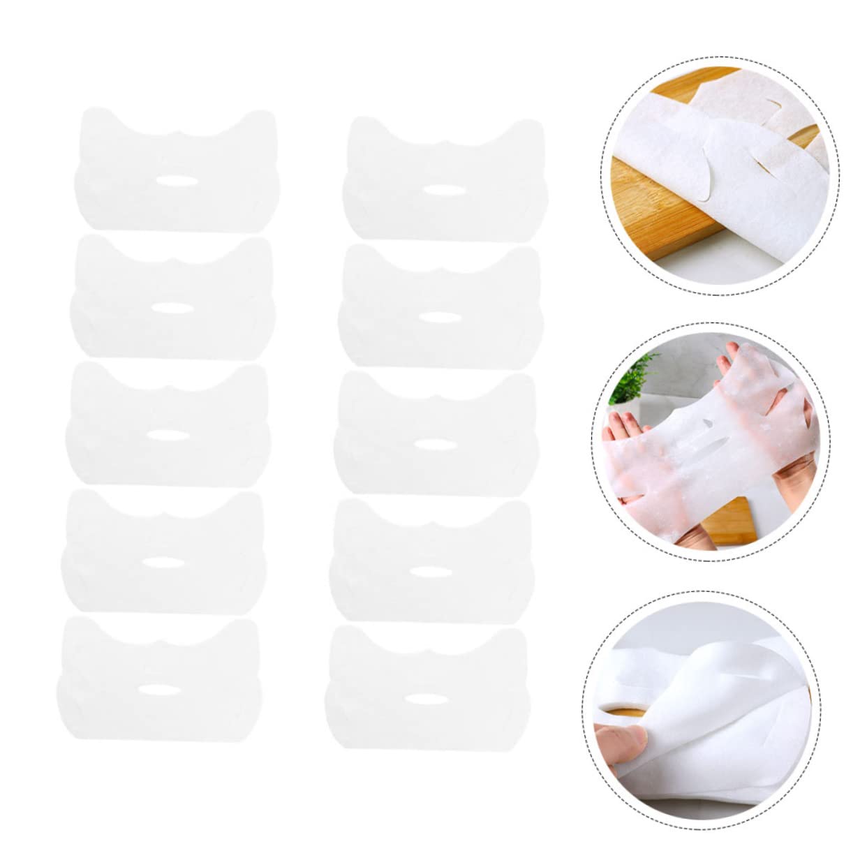 Healvian 50pezzi Maschere Facciali Per Della Maschera Idratante Face Per Trattamenti Fai Te Copertura Completa e Assorbimento Facile