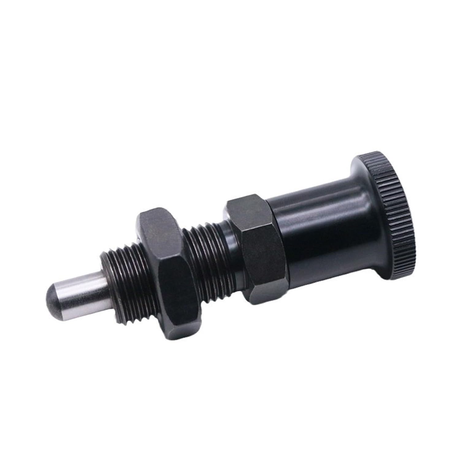 Plunger Pin, Spring Return Knob Plunger Carbon Steel Indexing Fine Thread Screw Plungers Easy to Use,Indexing Plunger(M12)