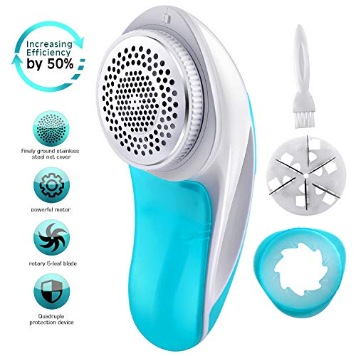 Upgrade Fabric Shaver Sweater Shaver,Lint Clothes Fuzz Remover Defuzzer Trimmer with Large Shaving Head,Adjustable Shave Heights,Better Protection Clothes Carpet, Remove Fluff, Lint Bobbles