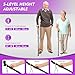 supregear Folding Cane, Foldable Walking Cane with Adjustable Height Portable Walking Stick for Mobility & Daily Living Aids Collapsible Cane with Extra Wide Self Standing Tip, Black