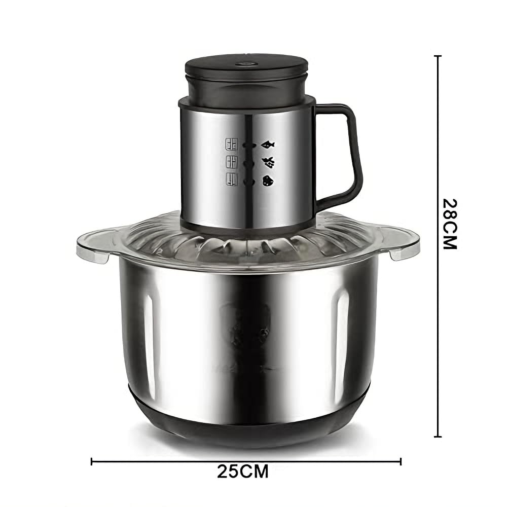 Blender kuchenny z funkcją siekania, mikser elektryczny o mocy 1000W z miską ze stali nierdzewnej, maszynka do mięsa do efektywnego gotowania, robot do przygotowywania karmy dla dzieci z 2 prędkościam