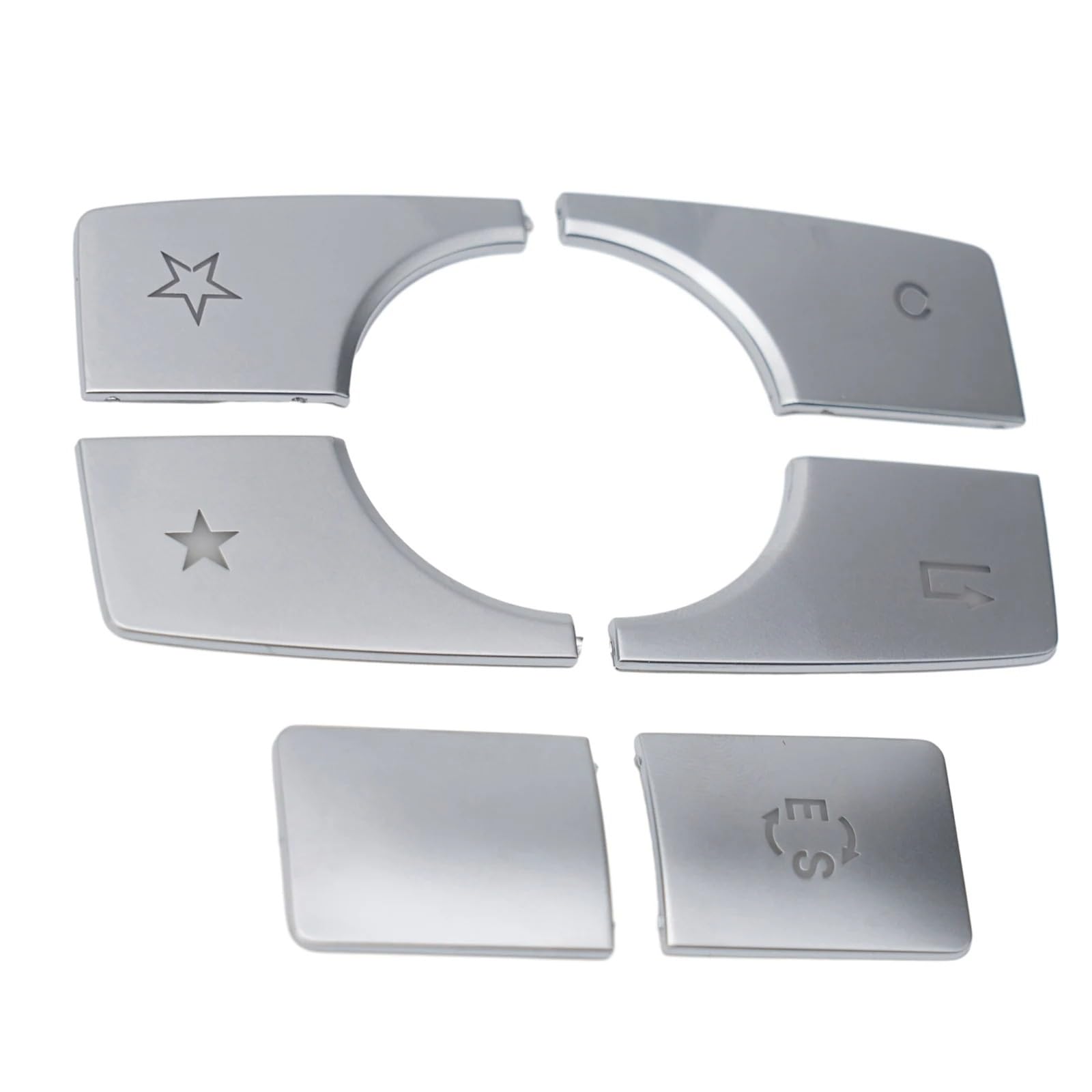 Interior Button Stickers Compatible with Benz for E Class for W212 2010-2015 6Pcs Car Center Console Multimedia Button Cover Restoration Replacement