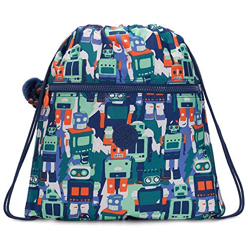 Kipling SUPERTABOO Mochila Escolar  Rosa  Robot Camo Azule