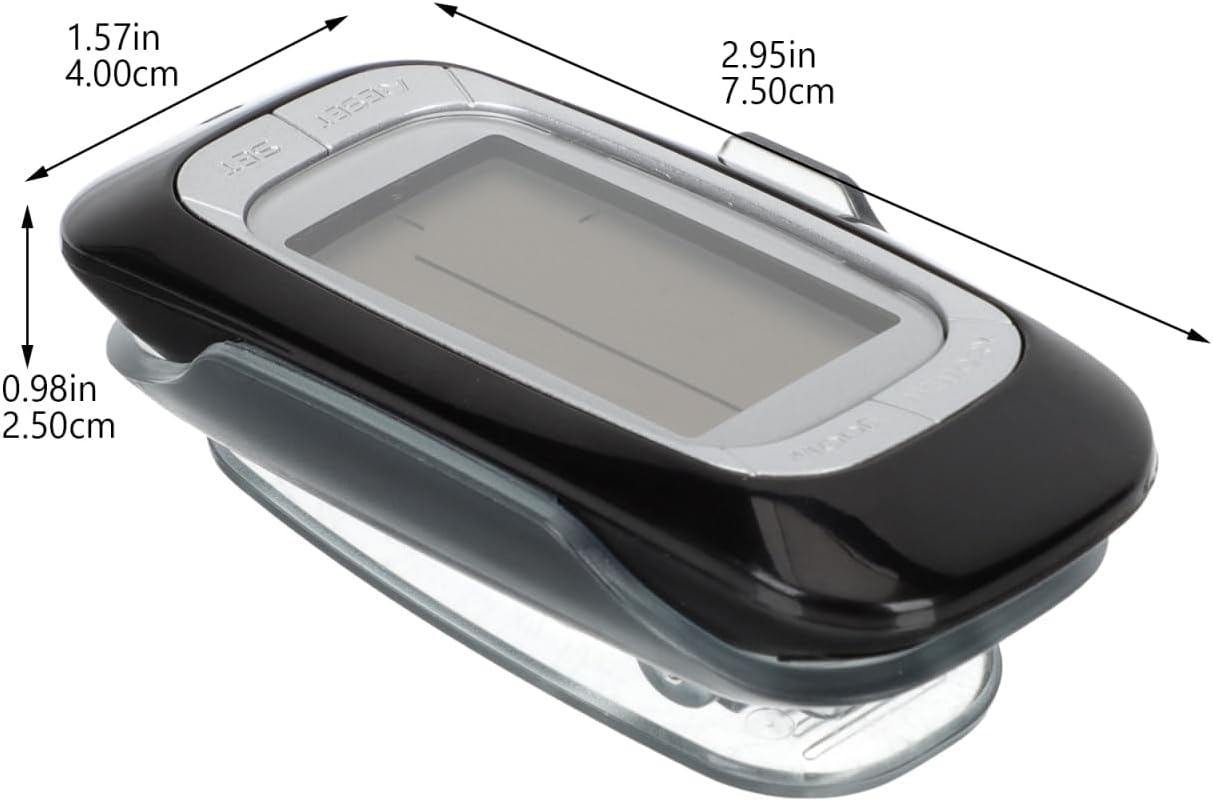 Balacoo Multifunctional Walking Counter Professional Step Counter for Fitness Easy to Use Carry Accurate Calorie Tracker for Friends No Apps Required