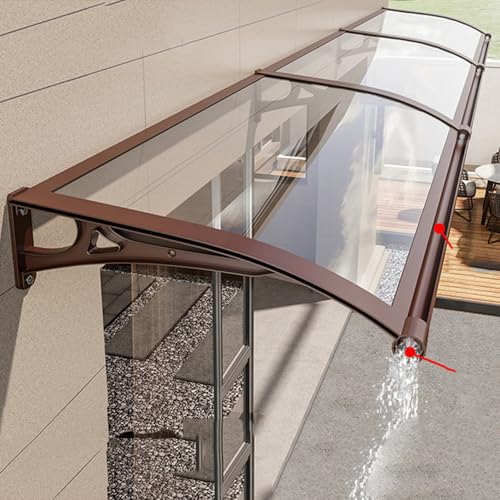 Marquesina para puerta impermeable con gran fregadero para lluvia y nieve en fachadas