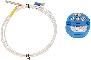 Temperature Sensor Temperature Transmitter DC24V Output 4-20MA+1M Sensor PT100 0~100 Degree
