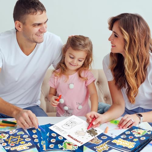 Image of 24Pcs Passover Coloring Books for Kids Bulk Ten Plagues Mini Coloring Booklet Pesach Jewish Holiday DIY Educational Art Drawing Book with for Jewish Pesach Seder Party Favors Goodie Bag Filler