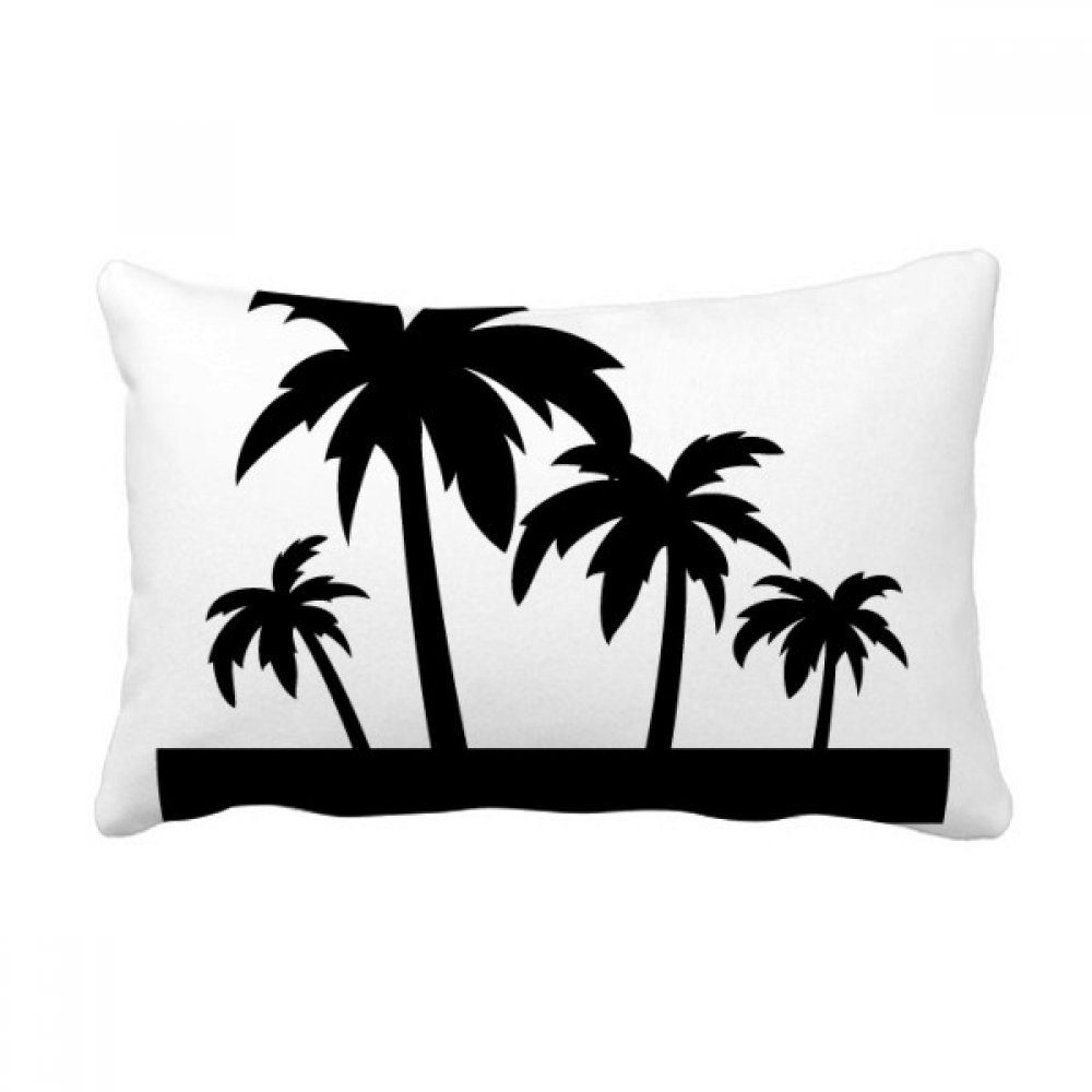 Oreiller lombaire plante noire style exotique chic pour embellir le canapé du salon
