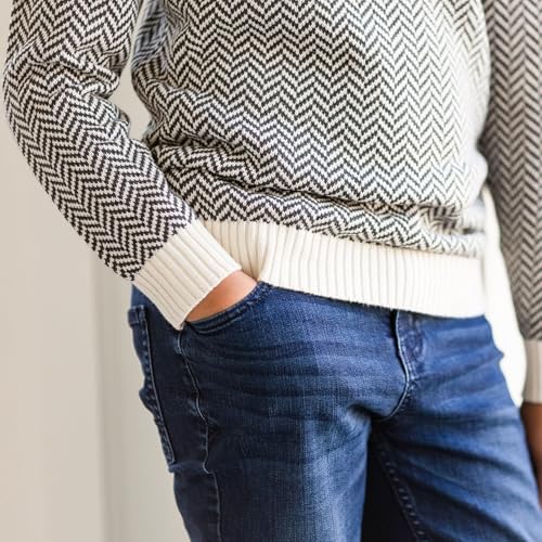 Image of Hope & Henry Boys' Long Sleeve Crew Neck Pullover Sweater