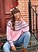 Womens Cashmere Fair Isle Sweaters Vintage Sweater Colorful Wool Crew Neck Long Sleeve Pullover Jumper Tops-Pink-M