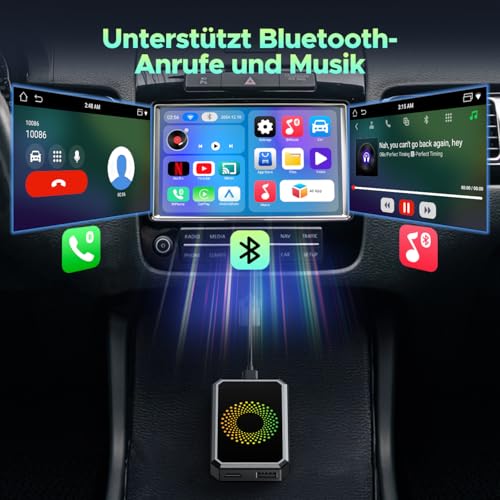 LAMTTO Wireless CarPlay AI-Box Adapter for Car Streaming Netflix YouTube TikTok to Car Screen Compatible with OEM Wired CarPlay Cars and Touchscreen (2016-2020) - Image 9
