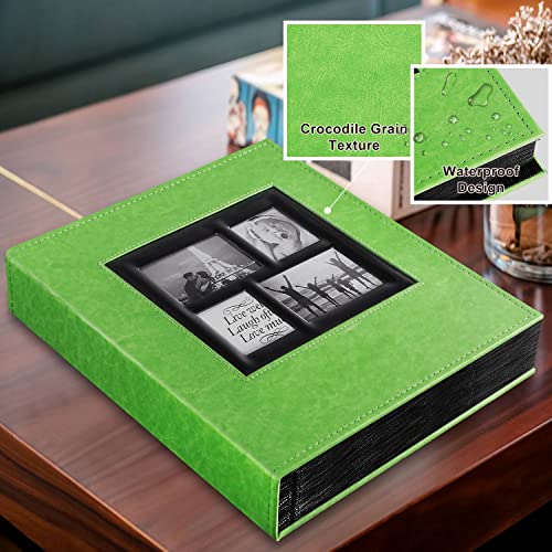 Image of Ywlake Photo Album 4x6 500 Pockets Photos, Extra Large Capacity Family Wedding Picture Albums Holds 500 Horizontal and Vertical Photos Green