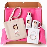 Pack Primera Comunión Niña Personalizado con Nombre y Fecha, Botella Térmica, Taza personalizada, Bolsa y Libreta A5 a conjunto, regalo comuniónes niñas. (CLÁSICA COMUNIÓN)