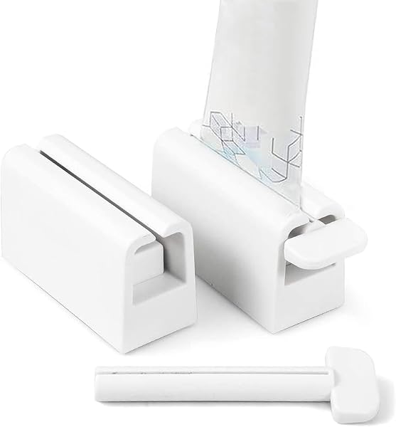 Cisixin spremitubetti a rullo in ABS bianco, 2 pezzi