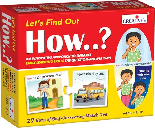 Image of Creative's WH Questions Series Let's Find Out How Educational Toy for Kids Age 4+ | Preschool Learning Game | Question Answer Puzzle | Early Language Development Toy