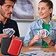 2 Stück Tasche, Kartenspiel Koffer Hält, Mini Reise Tragbares, Spielkarten Aufbewahrungstasche, Spielkarten Box für Spiele im Freien oder Party Kartenspiel(Rot, Schwarz)