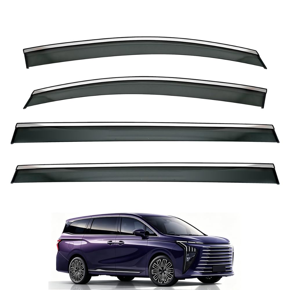 Qoemrhelt Normal 4Pc Set In-Channel Wind Deflectors, For Dongfeng Forthing V9 2025-2026 Window Visors Rain Guards Vent Visors Rain & Sun Protection,Car Accessories