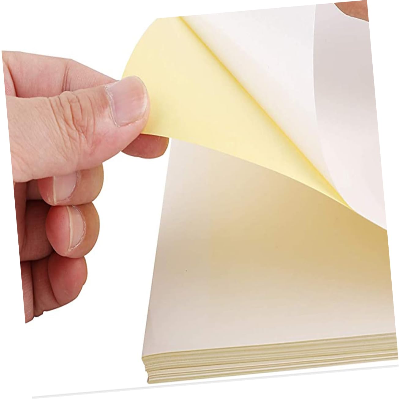TEHAUX 100piezas Adhesivas Papel De Impresión Autoadhesivo Para Escribir Fácil De Pegar y Material Duradero Para Oficina y Escuela