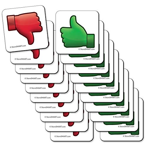 StoreSMART - Thumbs Up and Thumbs Down Magnets - 1 1/4