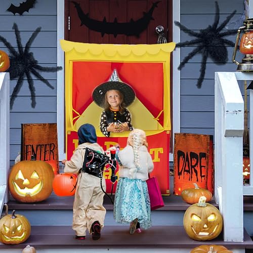 Image of Alvantor Lemonade Stand Puppet Show Theater Pretend Playhouse Play Tent Kids on Stage Doorway Table Top Sets for Toddlers Curtain Foldable Rods Children Dramatic Furniture, 28 inchX20 inchX41 inchH, Yellow