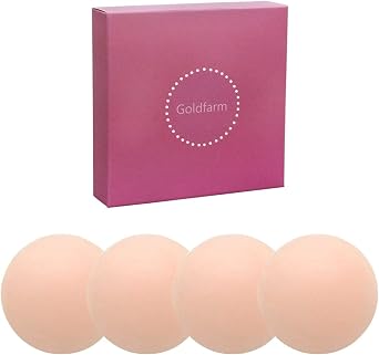 Nippleless Covers, Pasties, Silicone Reusable Breast Pasties Adhesive Bra 2 Pairs