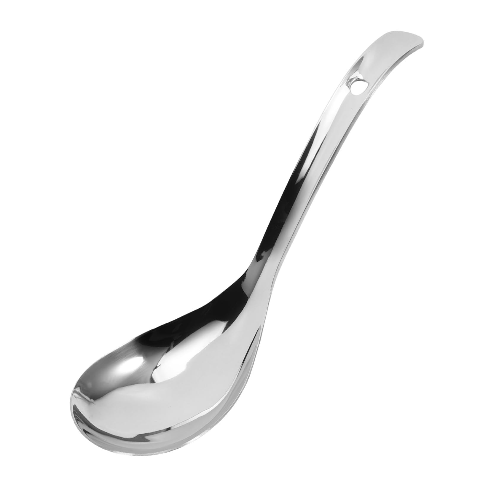 SOLUSTRE Stainless Steel Rice Spoon Cooking Utensil for Serving Rice Soups More Compact Design Lightweight Kitchen Accessory for Home Outdoor Use