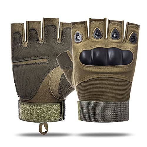 SUJAYU Men's Outdoor Gloves - Knuckle Protection, Fingerless, Ideal for Workout & Training