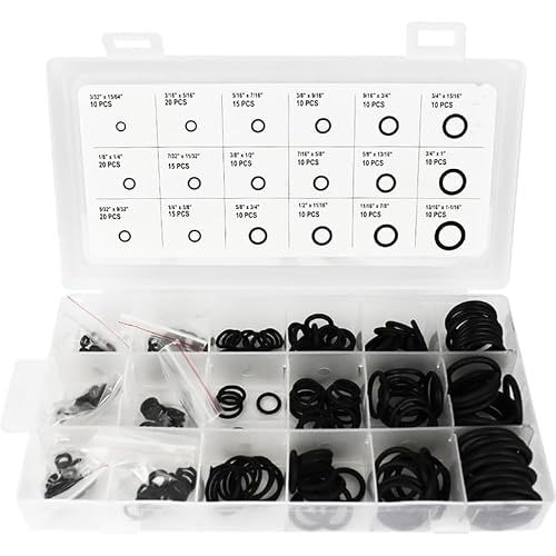 Shirenock Nitrile O-Ring Assortment Box 225 Piece - Imperial, 1 In Pack