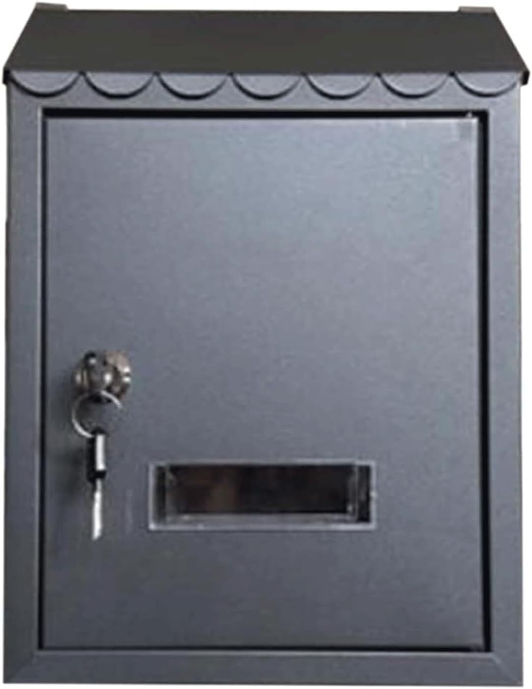 E-Mail Rechteckiges Schloss Eisen E-Mail Einfache E-Mail Home Wand Paketbox Outdoor Straßenrand Garten E-Mail(Black Yarn a)