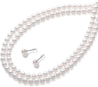 [VOTRE COUTURE] パールネックレスセット グランプレミアム 選べる長さ4種 2連 ロング 8mm ブランド10年保証