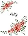 Produktbild Kelly: Personalized Composition Notebook  Vintage Floral Pattern (Red Rose Blooms). College Ruled (Lined) Journal for School Notes, Diary, Journaling. Flowers Watercolor Art with Your Name