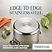 Farberware Brilliance Stainless Steel Stockpot with Glass Lid, 8 Quart, Dishwasher Safe and Induction Ready, Compatible with All Cooktops, Stainless Steel