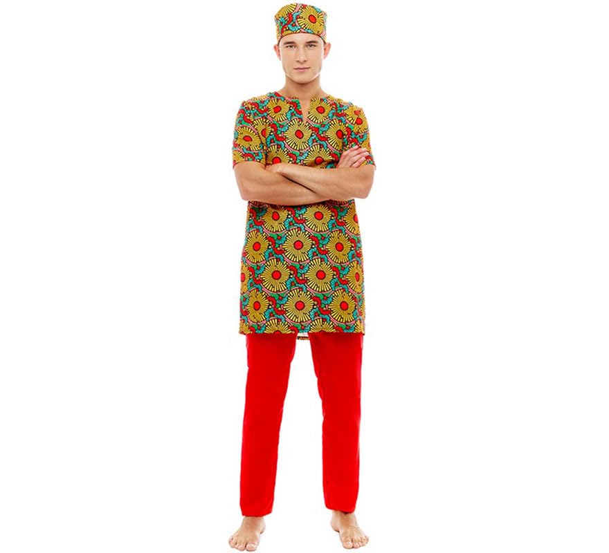 Partilandia | Disfraz de Africano para hombre (Talla M)