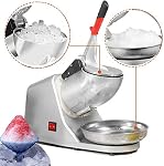 Concasseur électrique de glace Snow Machine à découper la glace 300W 143lbs/hr Shaved Ice Maker Design de double lames intégrées pour usage domestique et commercial