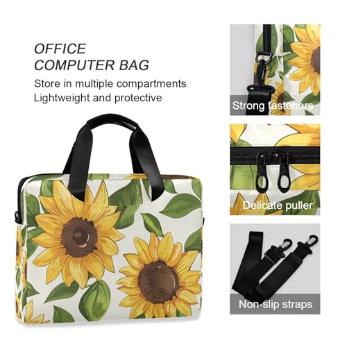 Maletín para portátil ALAZA con diseño retro de girasol 13 a 15.6 pulg miniatura 5