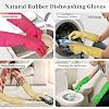 ccebwyny Rubber Gloves for Cleaning – 3 Pairs Reusable Gloves for Dishwashing, Kitchen and Household Tasks, 15-Inch Long (Regular Style, Medium (Fits Small Hands)) #2