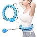 PPTF Hula-Reifen, 360-Grad-Massage, Automatische Rotierende Hula-Reifen, Übung Und Fitness Hula-Hoop 24 Abnehmbare Teile, Geeignet Für Erwachsene Und Kinder (Color : Blau)