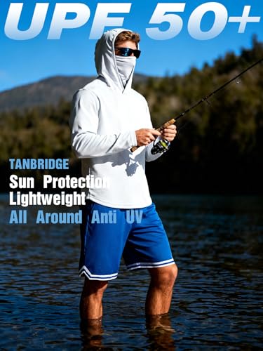 Image of 5 Pack Men's UPF 50+ Sun Protection Hoodie Shirts Long Sleeve Shirts Quick Dry Lightweight for Running Workout Hiking Fishing