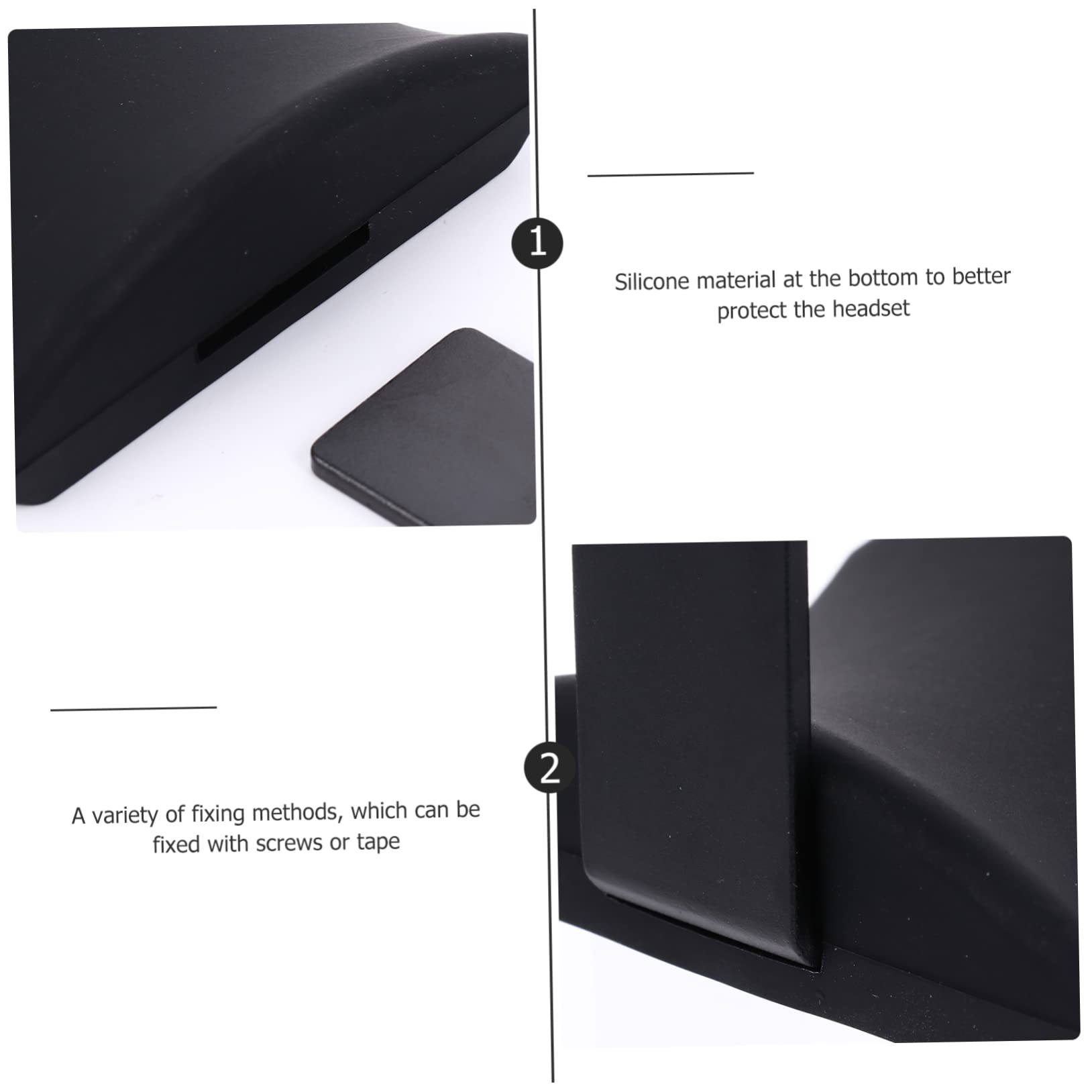 DOITOOL 3piezas Soporte para Auriculares De Escritorio Colgador De Cabeza con Adhesivo para Oficina y Gaming Diseño Curvo para Evitar Caídas Disponibles